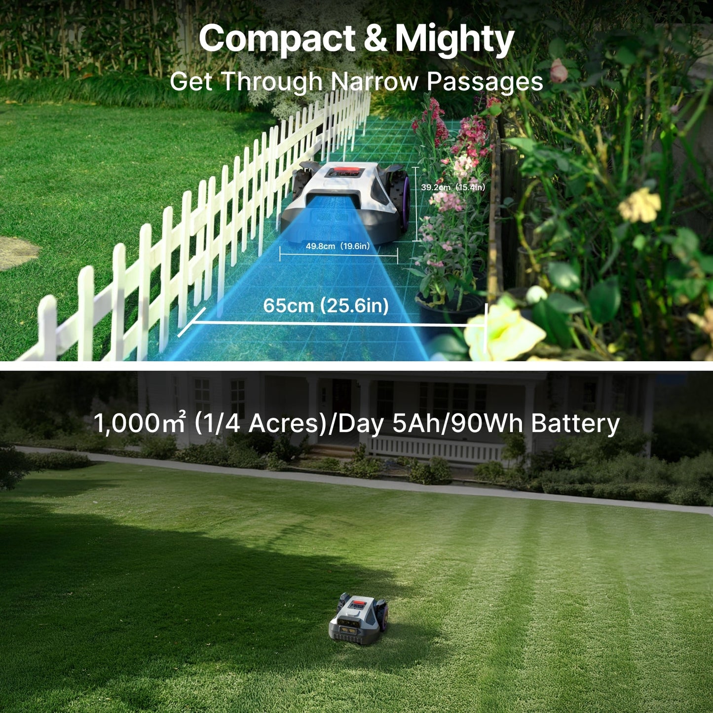 Compact Wire-Free Smart Lawn Mower