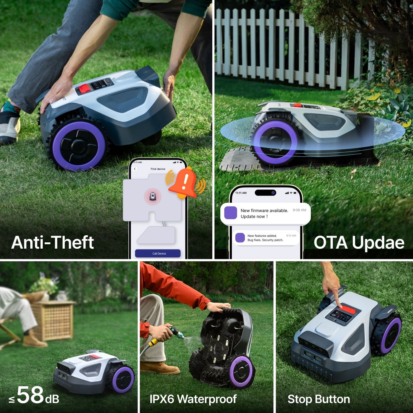 Compact Wire-Free Smart Lawn Mower